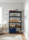 MetroStack 5 Tier Shelf - 183 x 90 x 40cm -150kg / layer - Matt Black