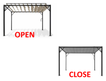 RoyalPatio Bioclimatic Pergola - Beige - Finery