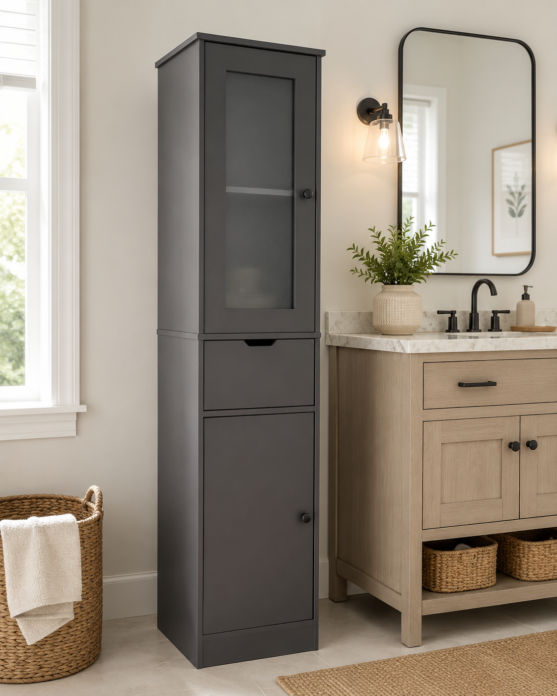 Terra Slim Storage Cabinet with Perspex