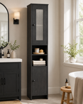 Monaco Slim Storage Cabinet with Glass