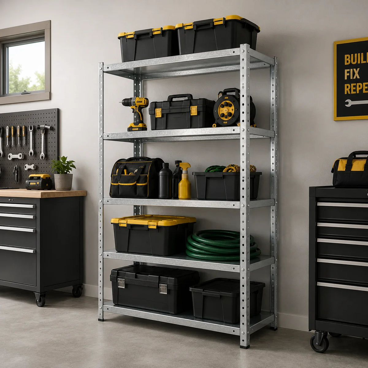 StackPro Galvanized 5 Layer Shelf - 150 X 75 X 30CM