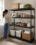 4 Tier Matt Black Heavy Grade Shelf
