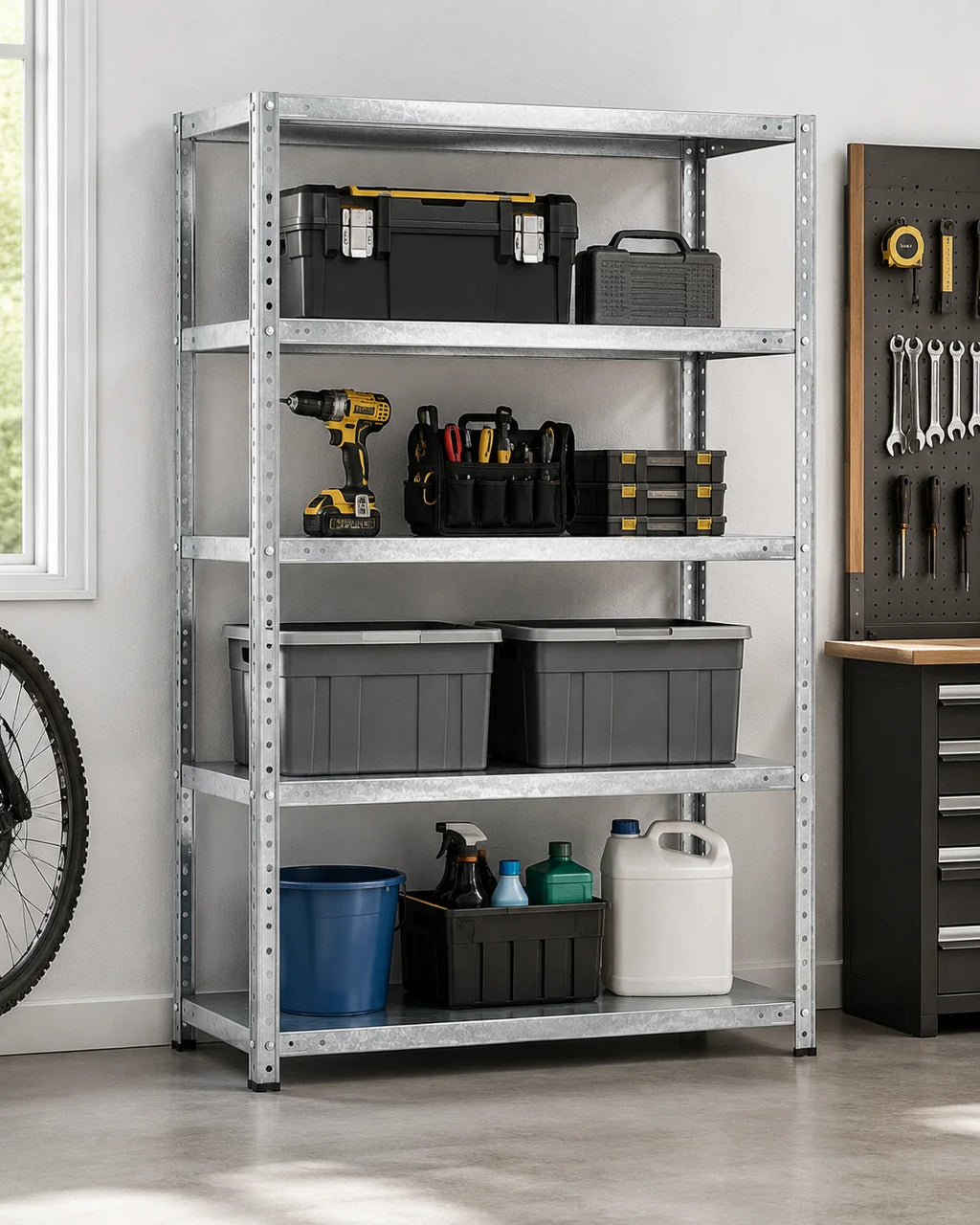 StackPro Galvanized 5 Layer Shelf - 150 X 75 X 30CM