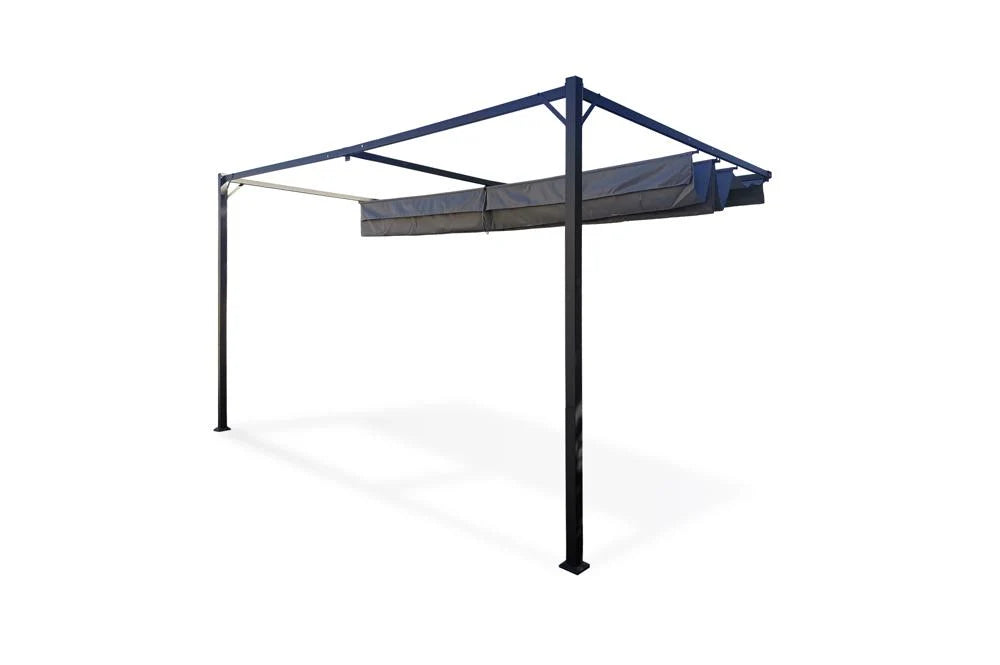 Skyline Wall Mounted Pergola - 3x2.7m - Grey - Fine Living