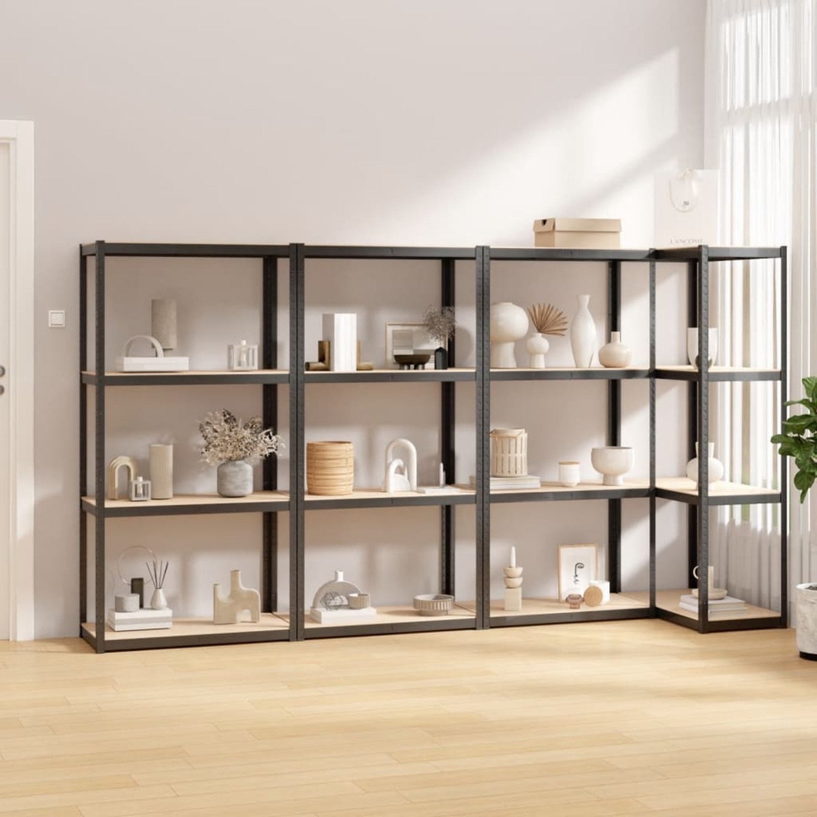FINERY - 6 Layer Shelf Matt Black (PACK OF 2)