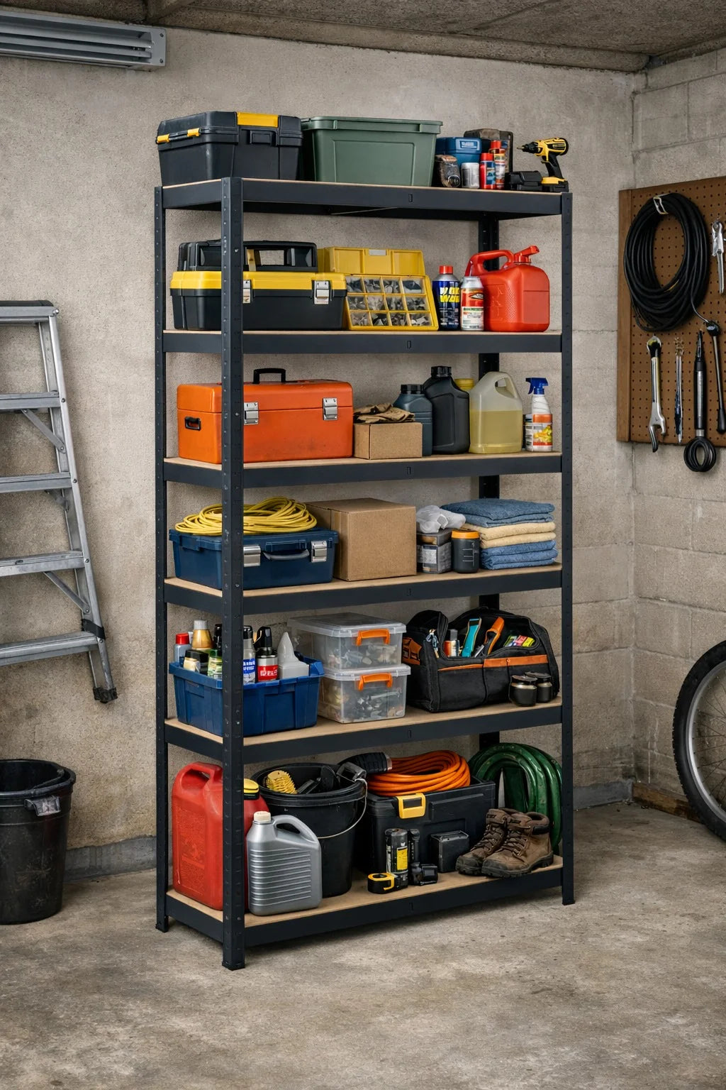 Fine Living - 6 Layer Shelf Matt Black