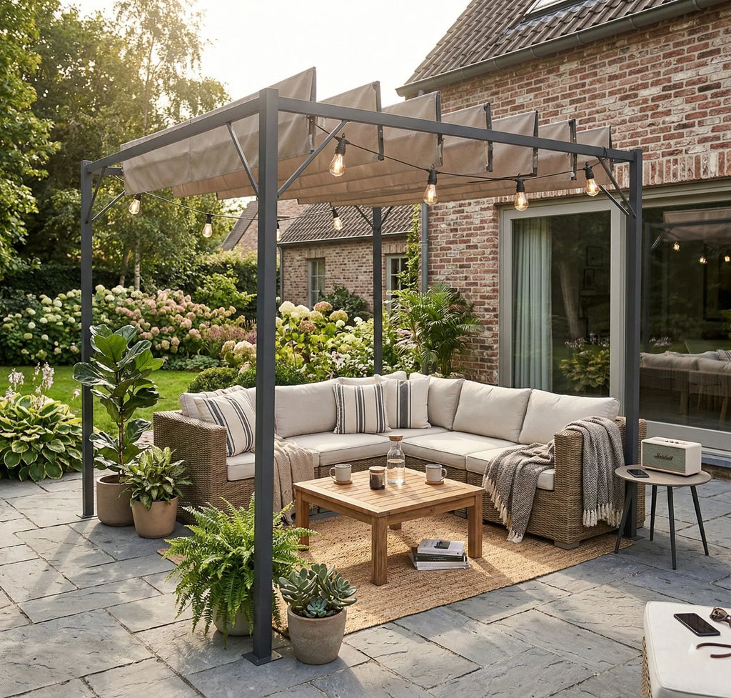 RoyalPatio Bioclimatic Pergola - Beige - Finery