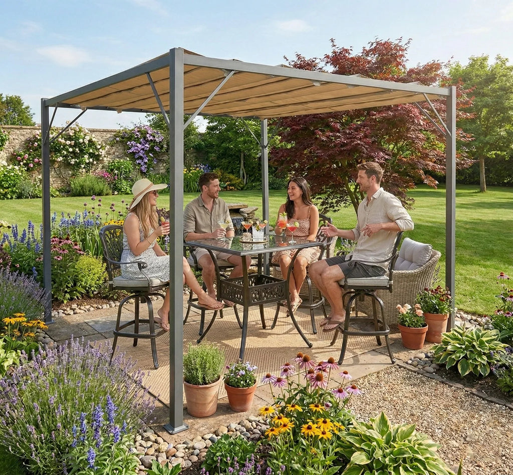 RoyalPatio Bioclimatic Pergola - Beige - Finery