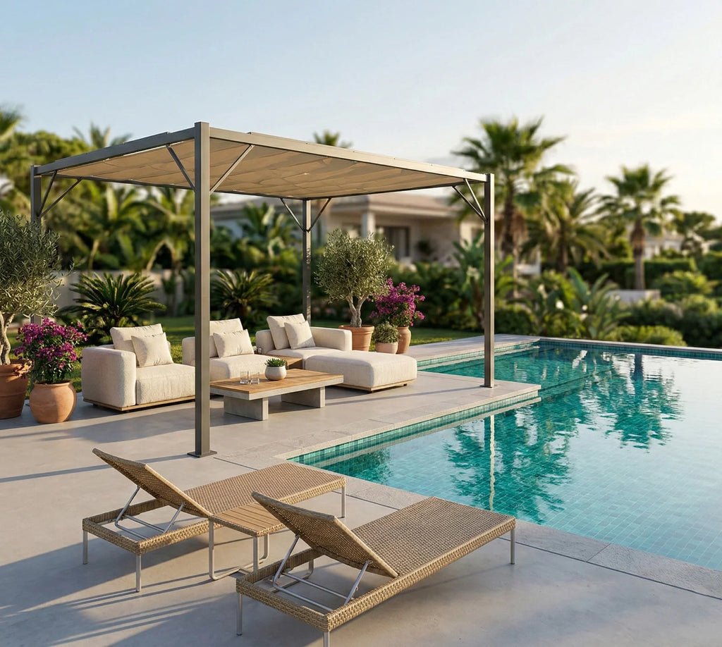 RoyalPatio Bioclimatic Pergola - Beige - Finery
