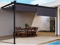 Sunridge Wall Mounted Pergola with Awnings - 3x2.7m - Grey - Finery