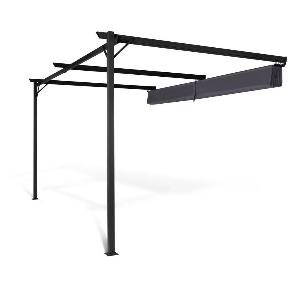 Skyline Wall Mounted Pergola - 3x2.7m - Grey - Fine Living